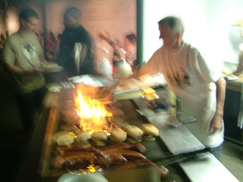 milos kept the grill fires burnin'