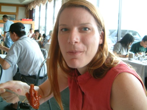 dim sum bird flips the bird
