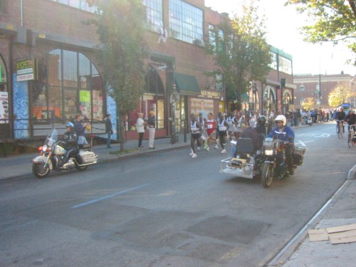 right before the leaders of the pack