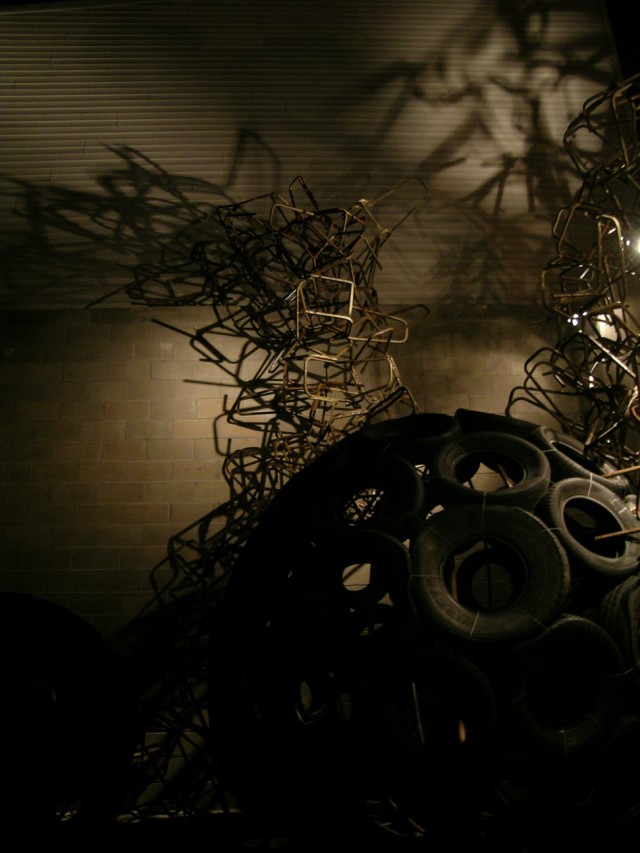 tires and chair legs