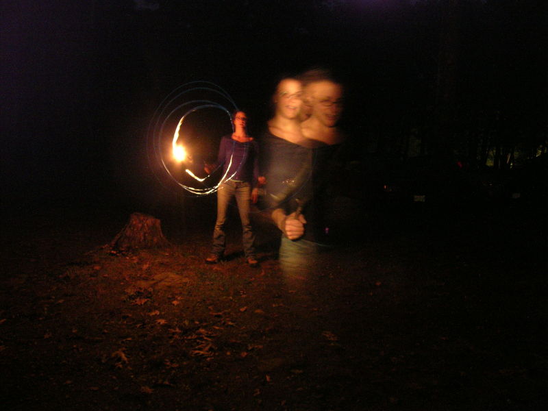 using a flashlight as a late flash